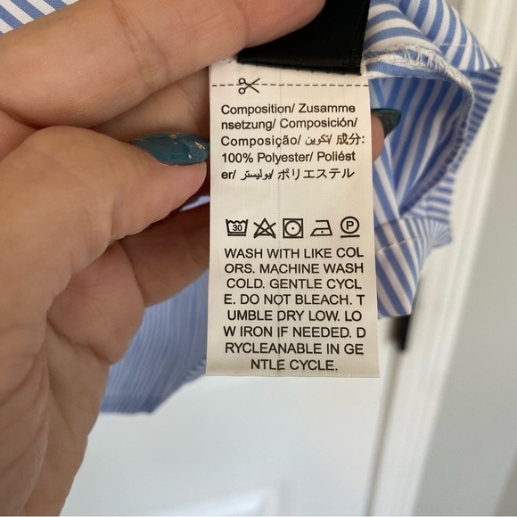 Lishly Women’s Blue and White Striped Tank Top Size XL - Picture 6 of 6